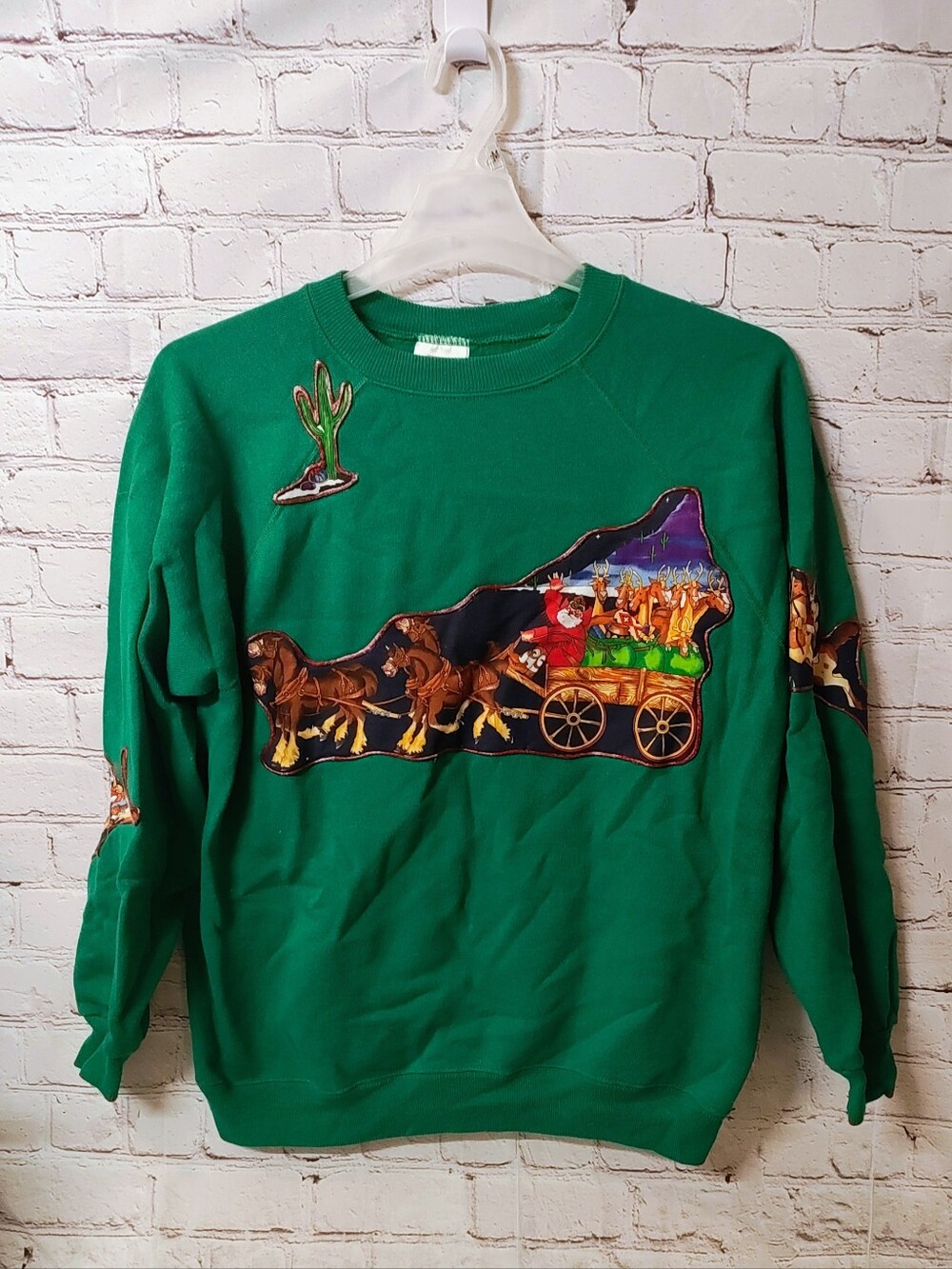 Vintage Hanes Her Way DIY Santa Holiday Vegas Sweatshirt 90's VTG Pullover XL